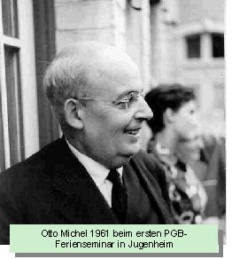 Otto Michel 1961 beim ersten PGB-Ferienseminar in Jugenheim