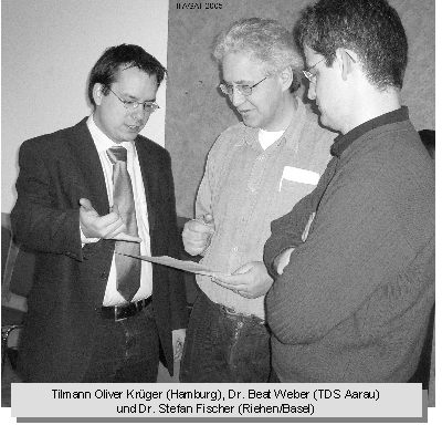 Tilmann Oliver Krüger (Hamburg), Dr. Beat Weber (TDS Aarau) und Dr. Stefan Fischer (Riehen/Basel)